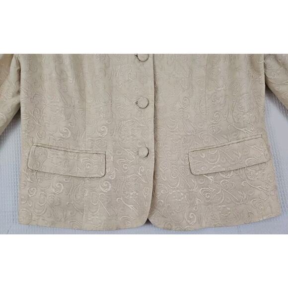 AMANDA SMITH Suit ~Woman Plus Size 16W~ Beige Texture Fabric Jacket Blazer NWOT. - Picture 6 of 9